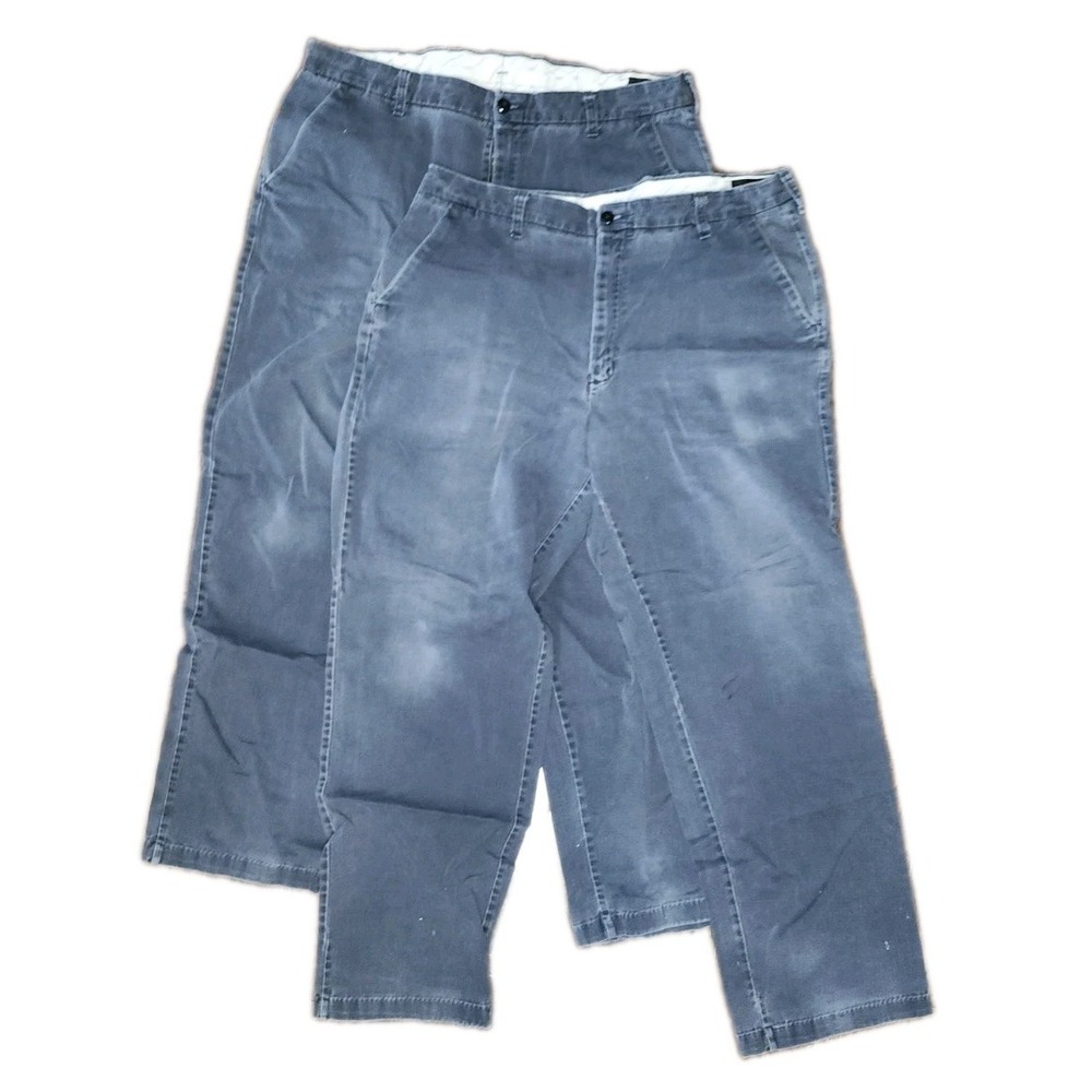 Lot 2 Bulwark Navy Blue FR Flame Resistant Utility Pants‎ Sz 40X30 faded